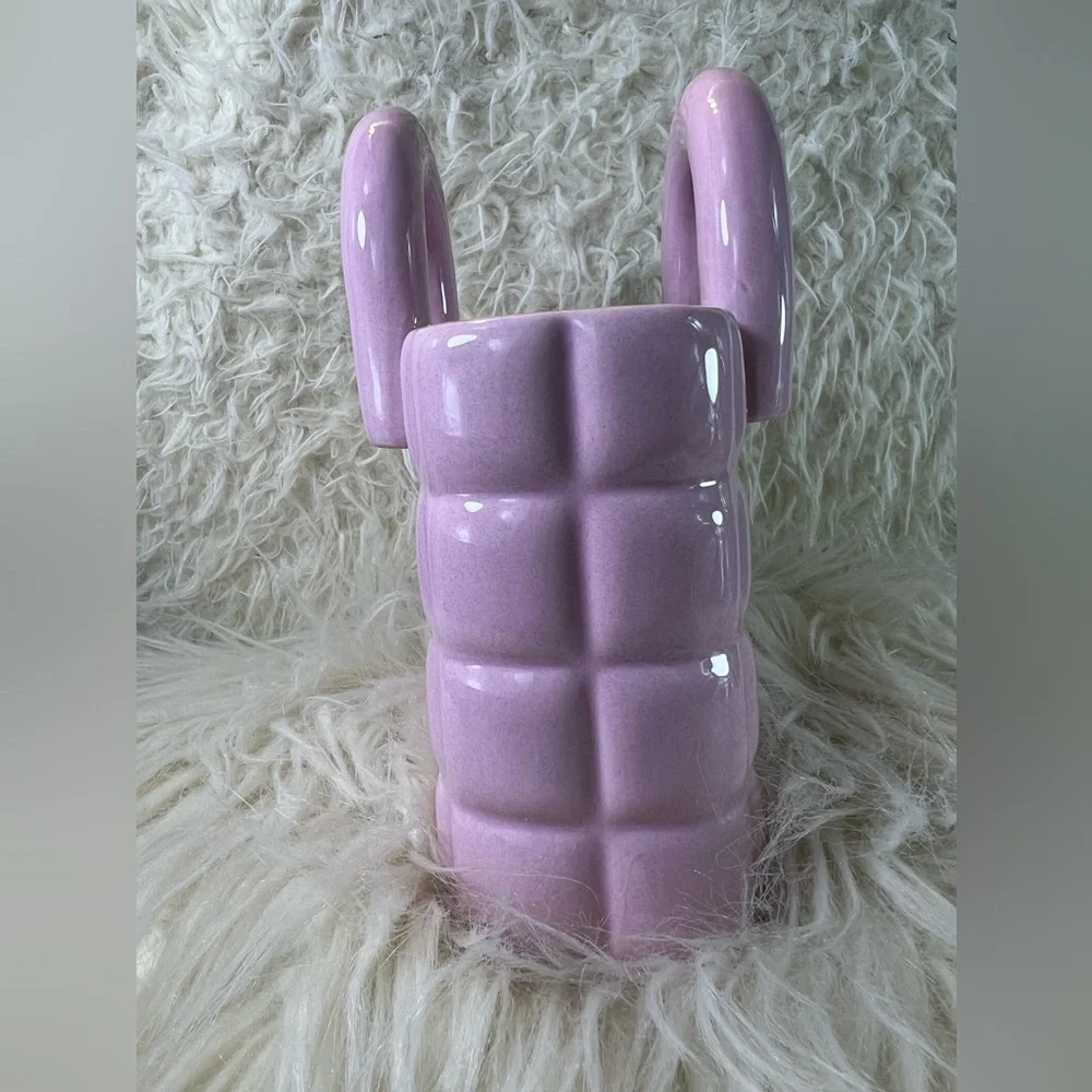 Charming Pink Ceramic Handbag Decor – Approx 6